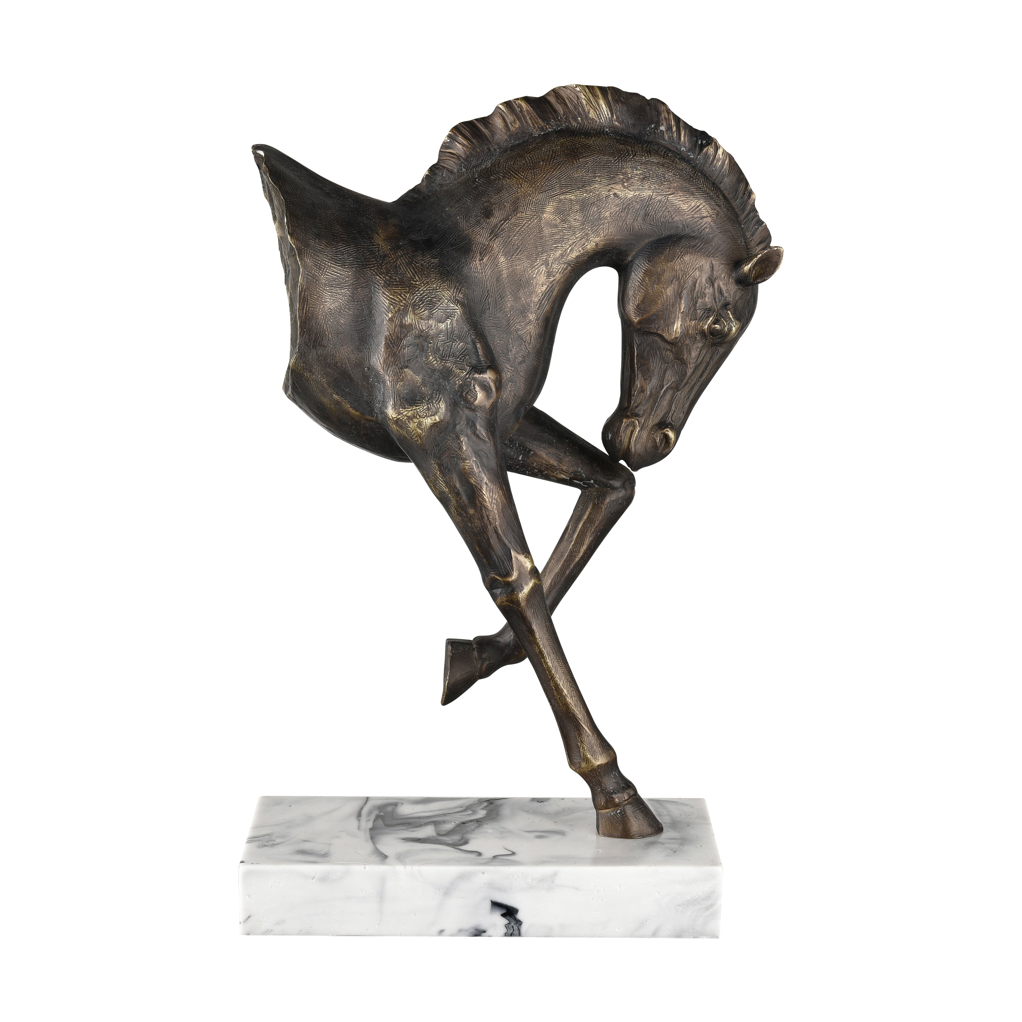 Atlas Hadley Horse Bronze And Resin Sculpture 17.25 Inch Tall