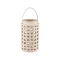 Atlas Haney Matte Glazed Ivory Lantern 10 Inch Tall