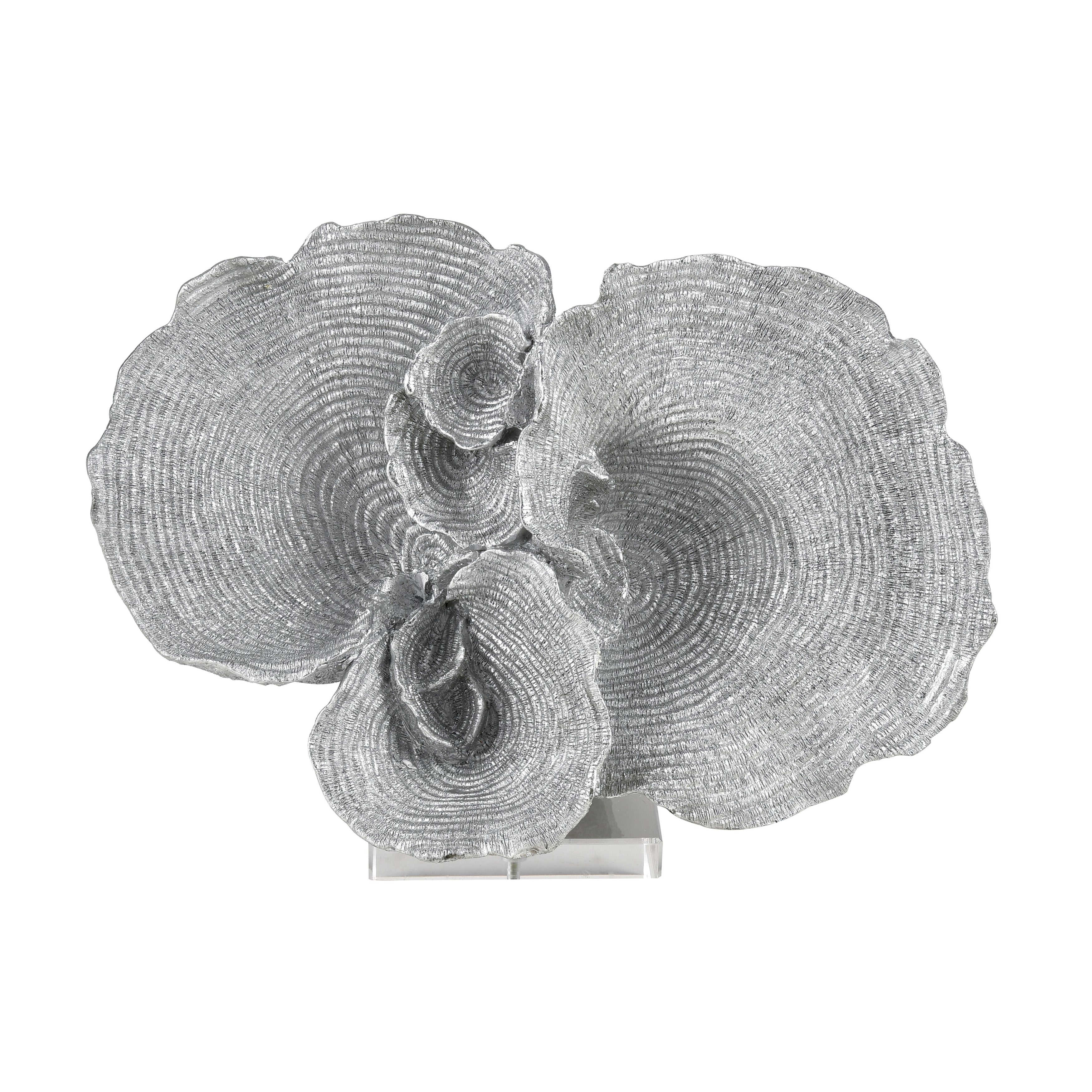 Atlas Hilty Coral Gray Mounted Sculpture 9.25 Inch Tall