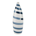 Atlas Indaal White And Blue Earthenware Vase
