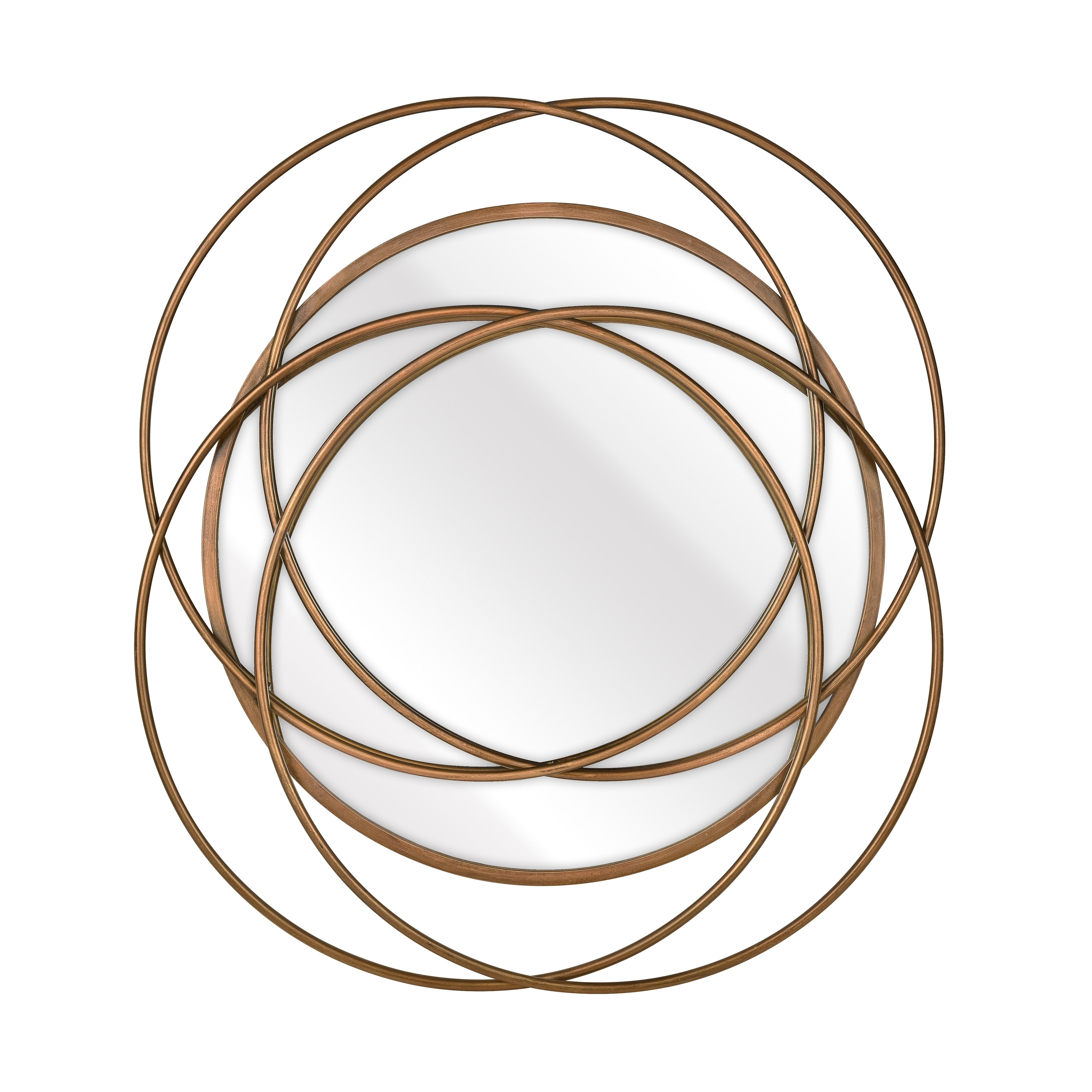 Atlas Jeno Circular Abstract Ring Wall Mirror 30.25 Inch High