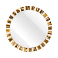 Atlas Jimma Round Horn And Composite Inlaid Mirror 30 Inch High