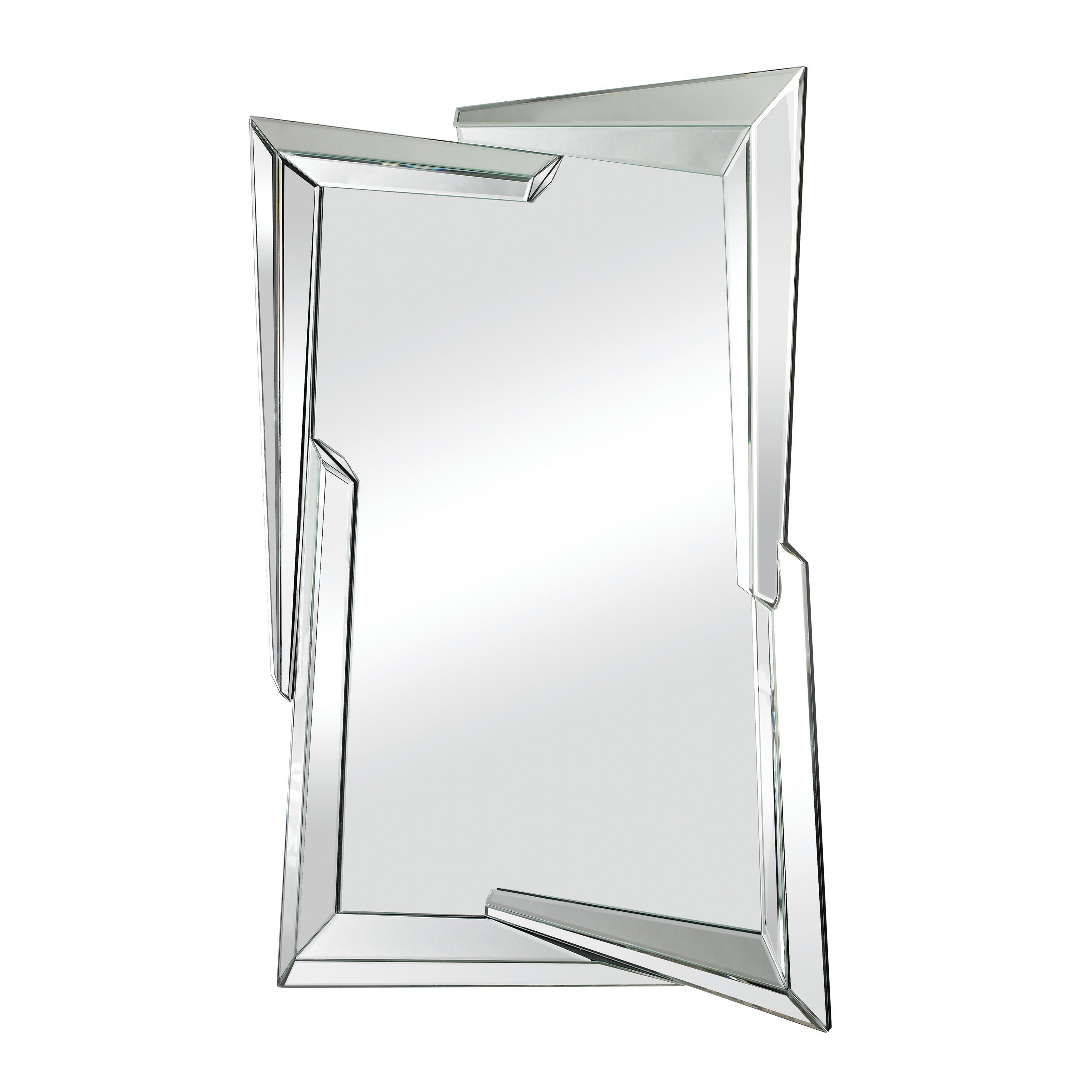 Atlas Juxtaposed Angles Wall Mirror 48 Inch High