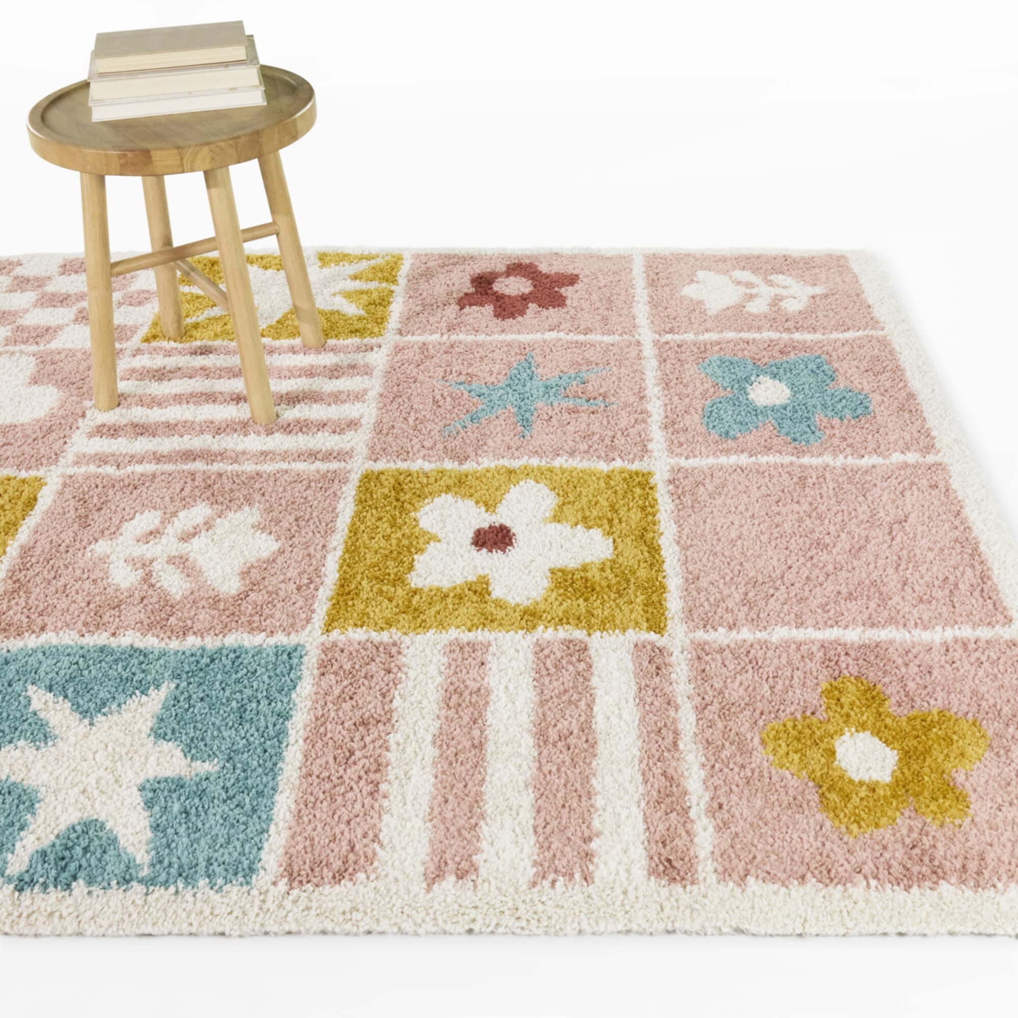 Atlas Kids Colorblock Icon Area Rug