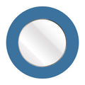 Atlas Lapis Glossy Blue Round Mirror 34.5 Inch High