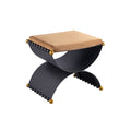 Atlas Layla Accent Stool Blackened Bronze 32 Inch H