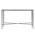 Atlas Leon Metal Legged Glass Top Console Table 54 Inch W