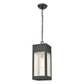 Atlas Lighting Angus Metal And Seeded Glass Outdoor Pendant 7 Inch Wide