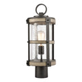 Atlas Lighting Annenberg Cast Aluminum Seeded Glass Outdoor Post Light 19 Inch Tall