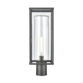 Atlas Lighting Augusta Lantern Shape Clear Glass Outdoor Post Light 19.5 Inch Tall