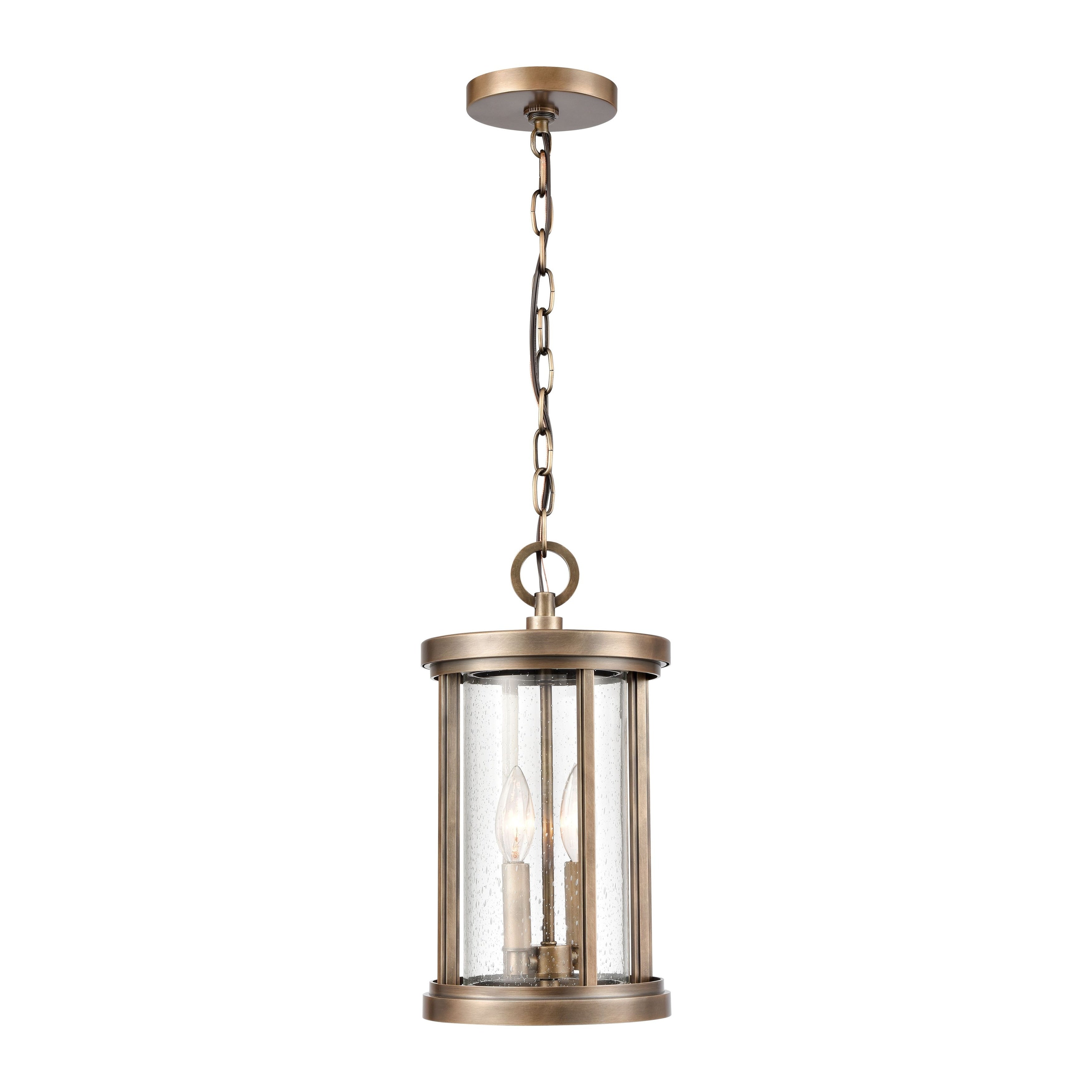 Atlas Lighting Bianca Seeded Glass Outdoor Pendant 8 Inch Wide