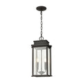 Atlas Lighting Braddock 10 Wide 2 Light Outdoor Pendant Architectural Bronze 10 Inch W