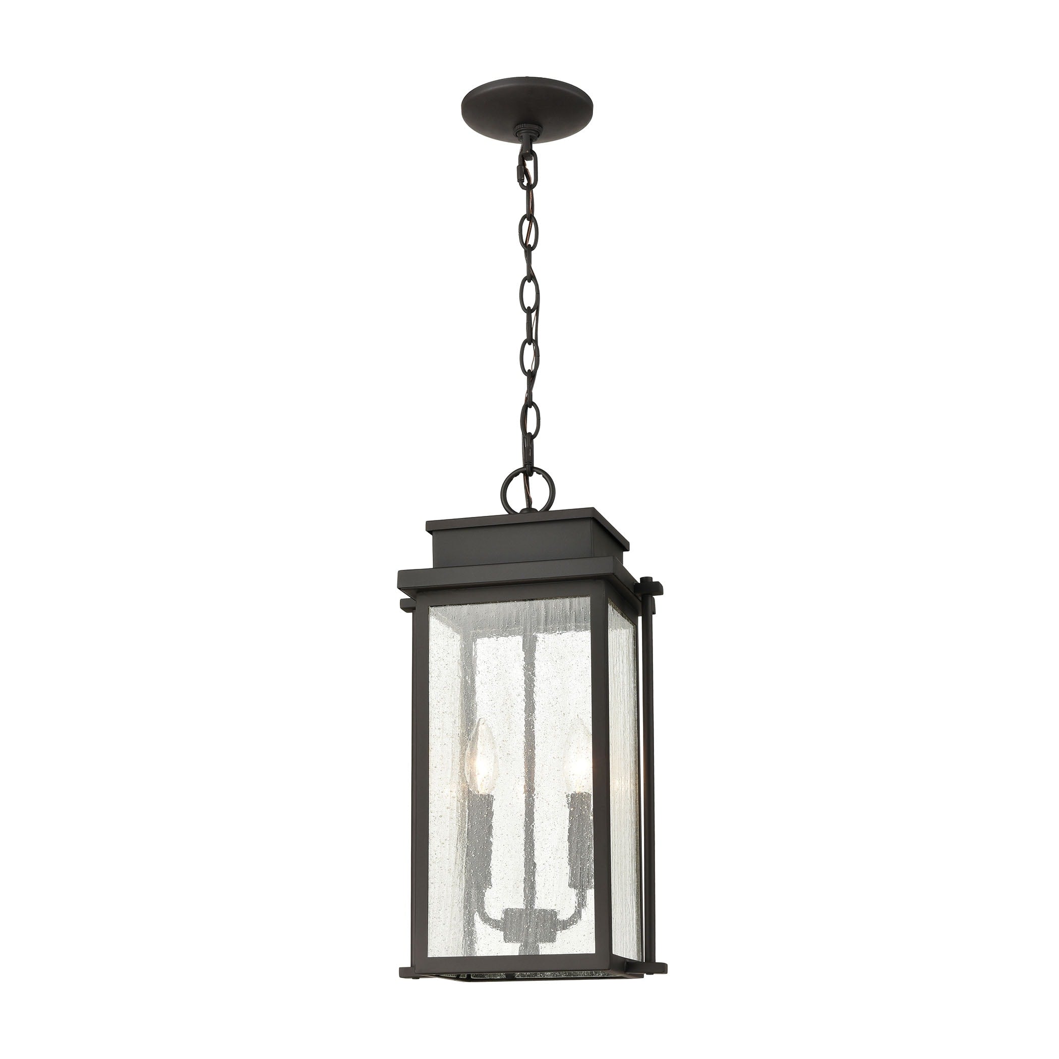 Atlas Lighting Braddock 10 Wide 2 Light Outdoor Pendant Architectural Bronze 10 Inch W