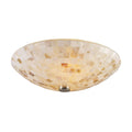 Atlas Lighting Capri Mother Of Pearl Mosiac Semi Flush Mount 12 Inch Wide