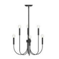 Atlas Lighting Cary 24 Wide 6 Light Chandelier Matte Black 24 Inch W