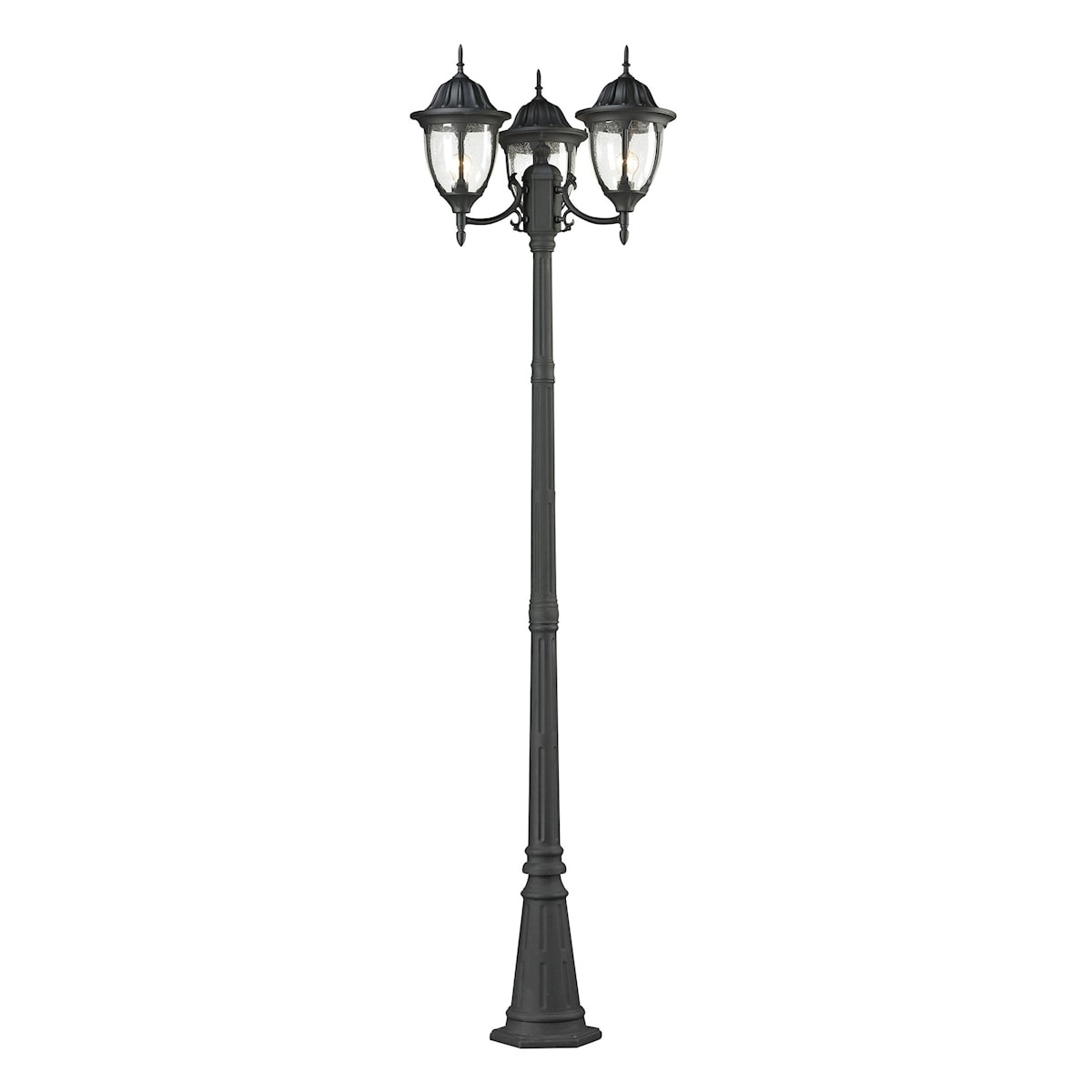 Atlas Lighting Central Square 3 Light Outdoor Post Light 91 Inch Tall