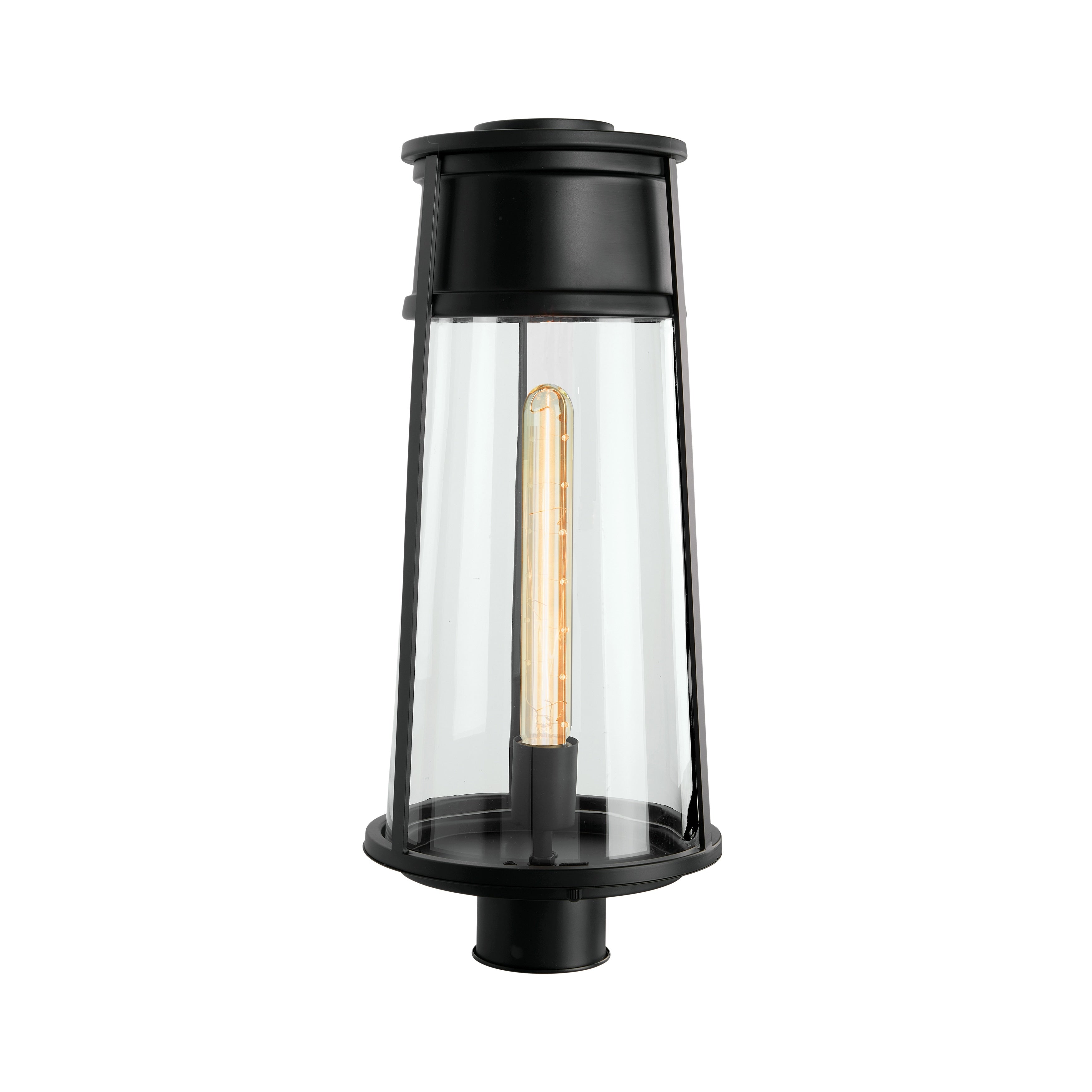 Atlas Lighting Cone Bell Shaped Outdoor Post Light 19.75 Inch Tall