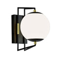 Atlas Lighting Cosmos Integrated Led Black And Brass Outdoor Sconce