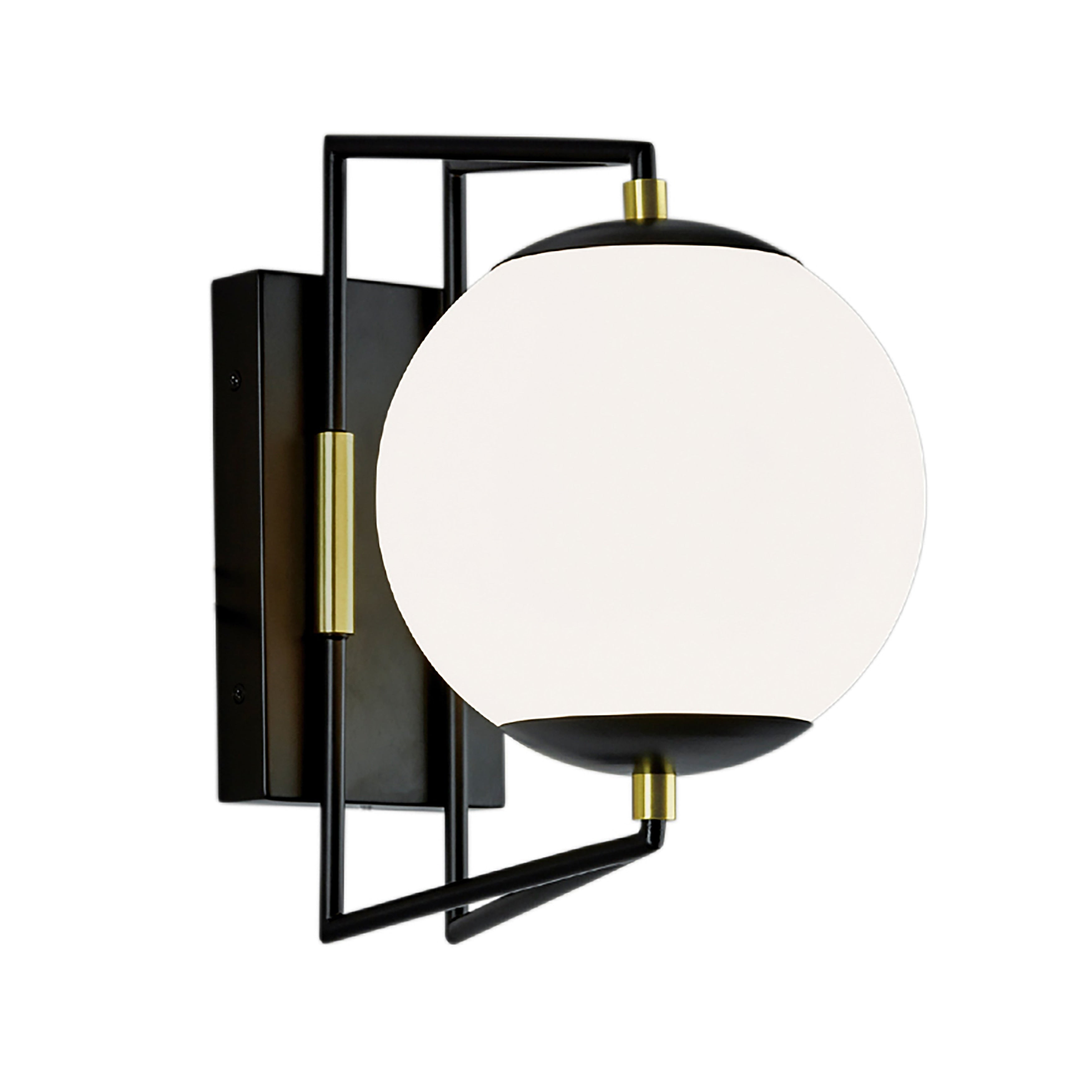 Atlas Lighting Cosmos Integrated Led Black And Brass Outdoor Sconce