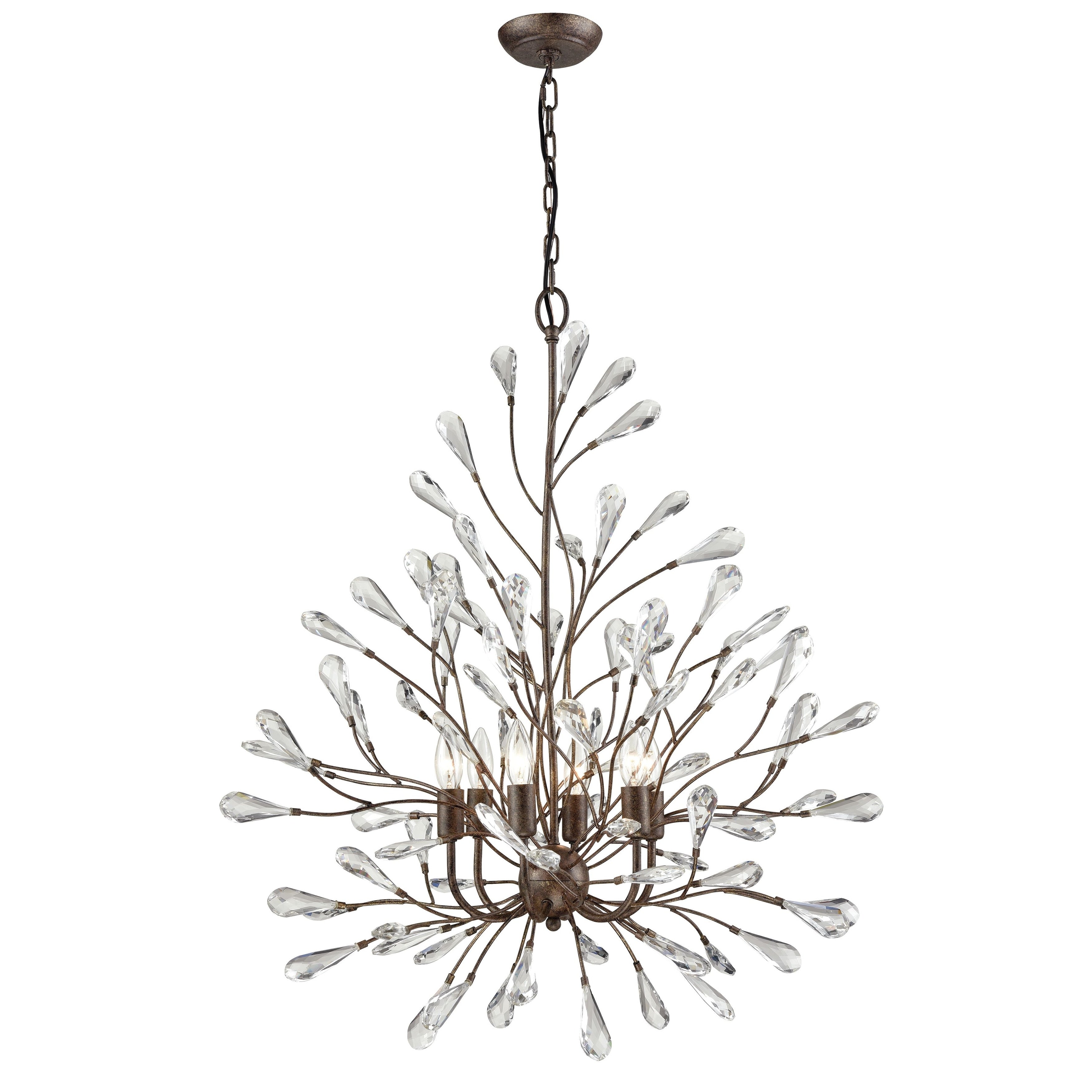 Atlas Lighting Crislett 31 Wide 6 Light Chandelier Sunglow Bronze 31 Inch W