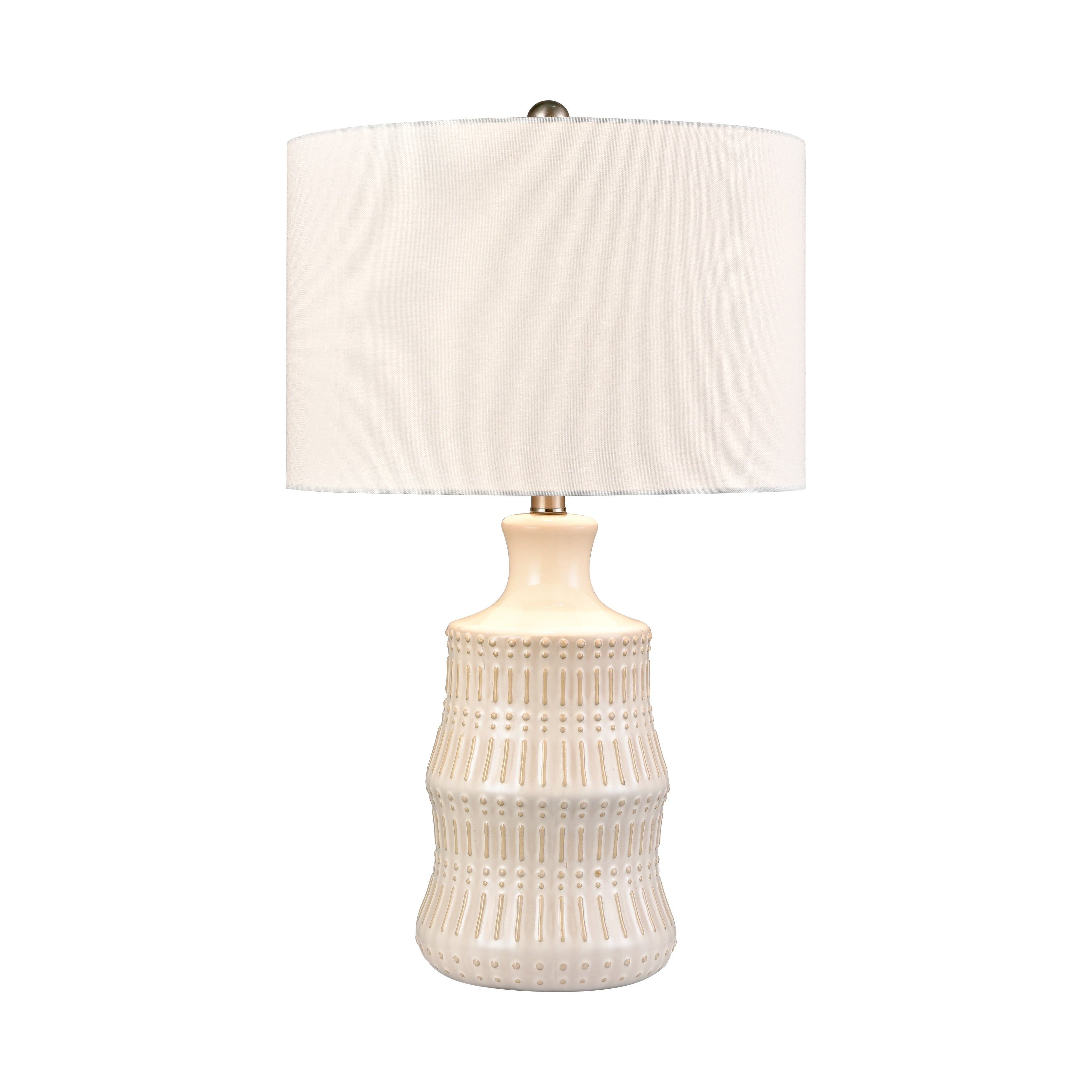 Atlas Lighting Dorin 25.5 High 1 Light Table Lamp White Glazed 25.5 Inch High