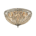 Atlas Lighting Elizabethan 6 Light Flush Mount 17 Inch Wide