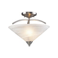 Atlas Lighting Elysburg Metal And Glass Geometric Semi Flush Mount 16 Inch Wide