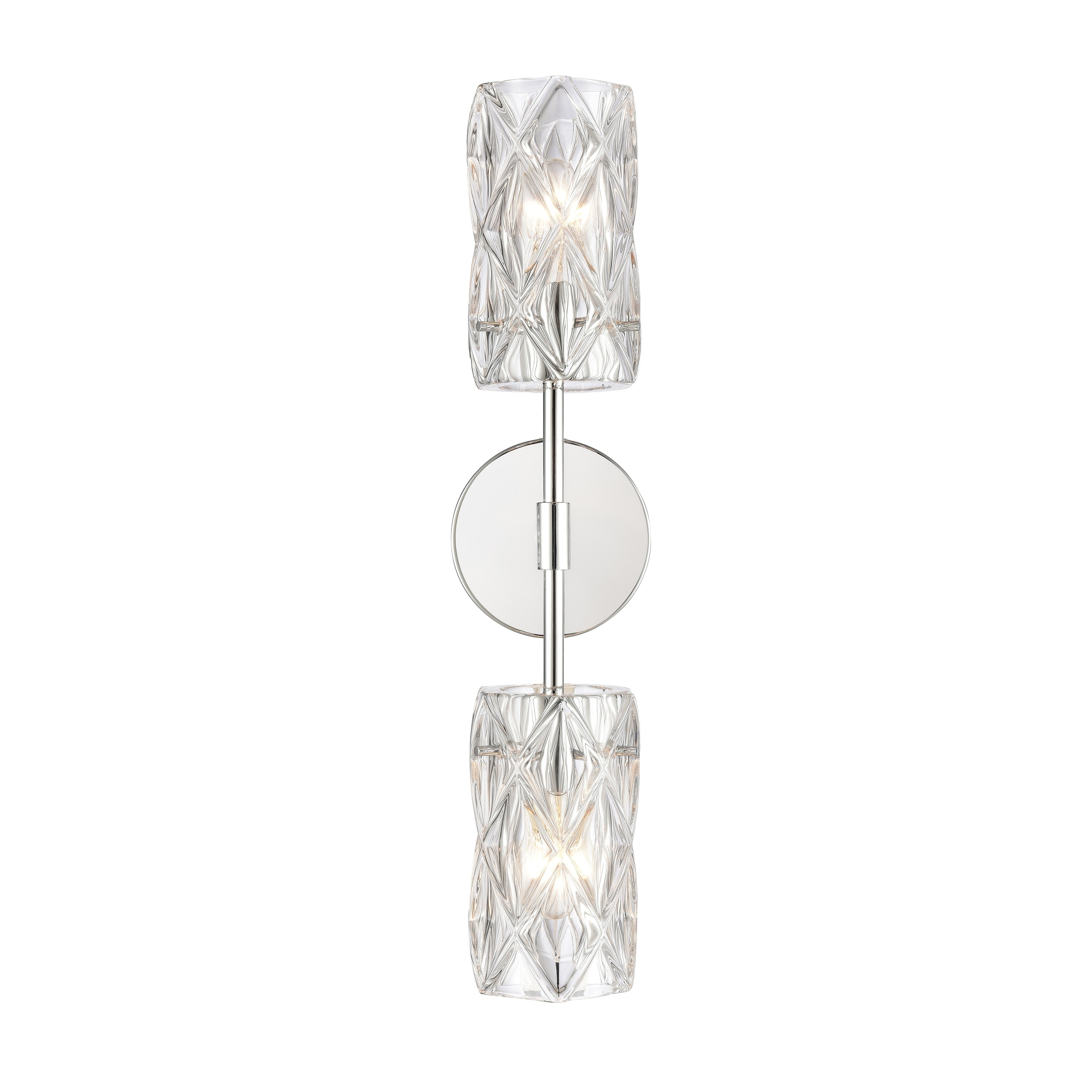 Atlas Lighting Forma De Crystal And Polished Nickel Sconce
