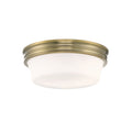 Atlas Lighting Galen Glass And Metal 3 Light Flush Mount