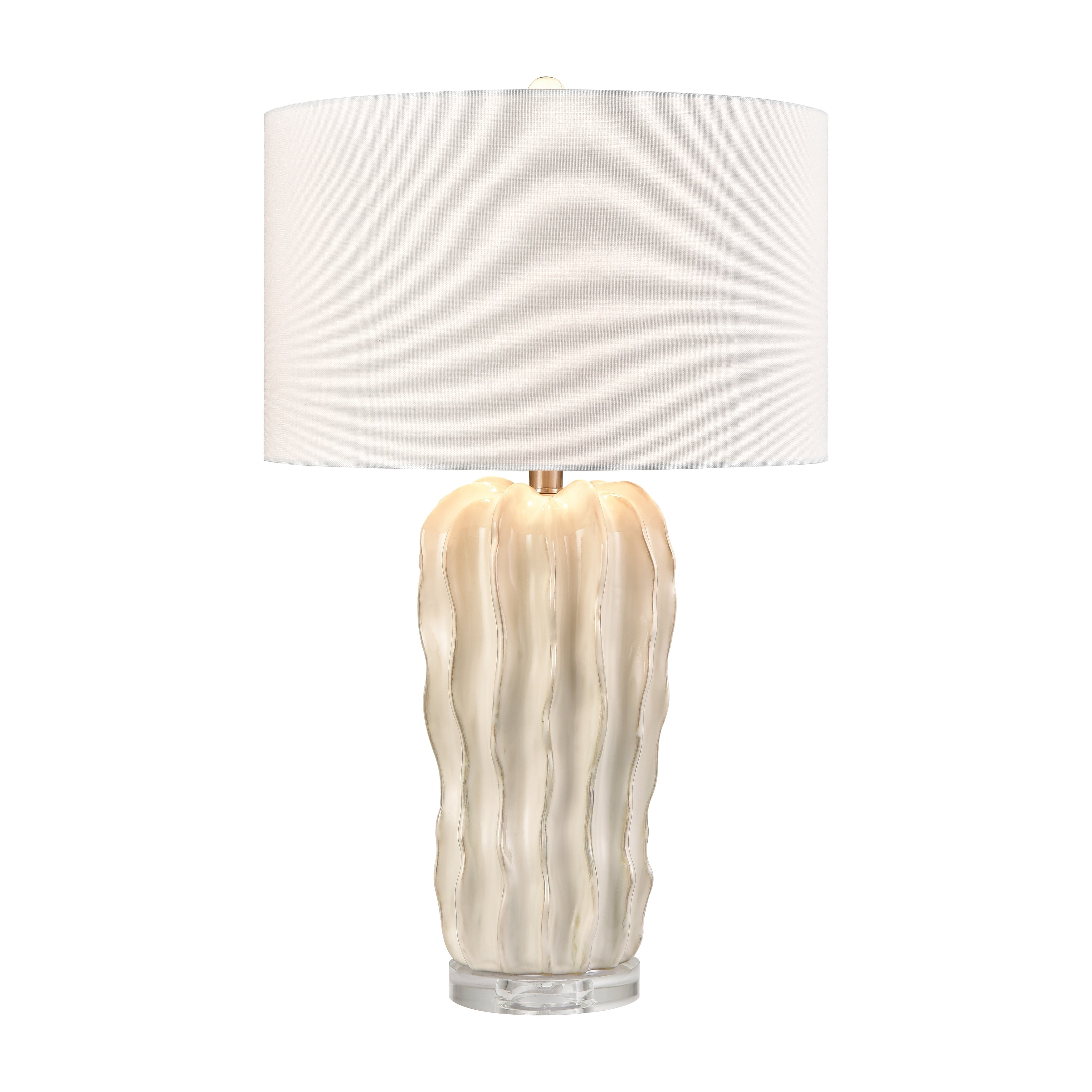 Atlas Lighting Genesee 27.5 High 1 Light Table Lamp White Glazed 27.5 Inch High