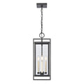 Atlas Lighting Gladwyn 8.25 Wide 3 Light Outdoor Pendant Matte Black 8.25 Inch W