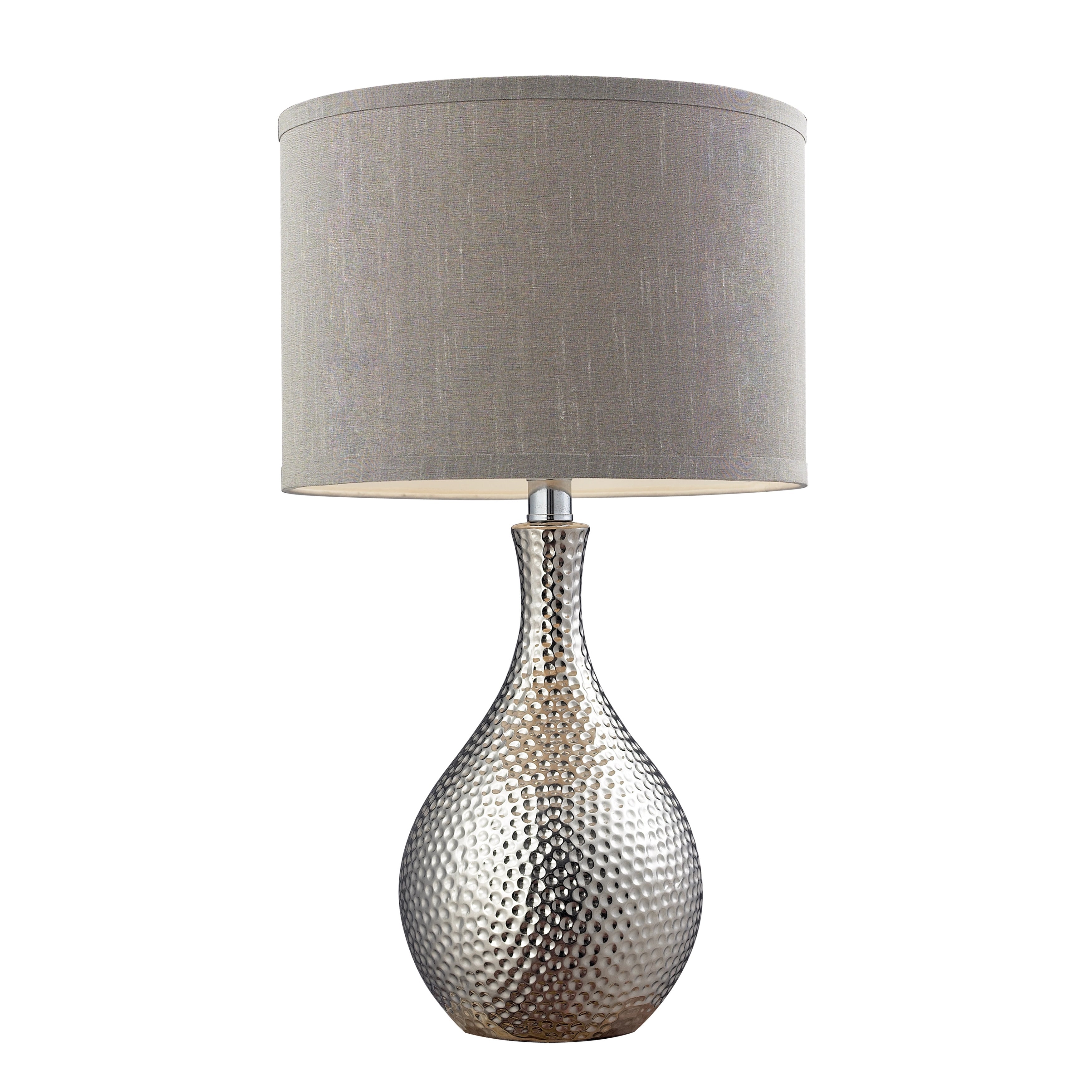 Atlas Lighting Hammered Chrome 21.5 High 1 Light Table Lamp Chrome 21.5 Inch High