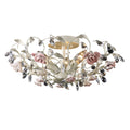Atlas Lighting Heritage Porcelain And Crystal 17 Inch Wide Semi Flush Mount 17 Inch Wide