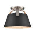 Atlas Lighting Jepson Metal Shade 9.5 Inch Wide Semi Flush Mount 9.5 Inch Wide