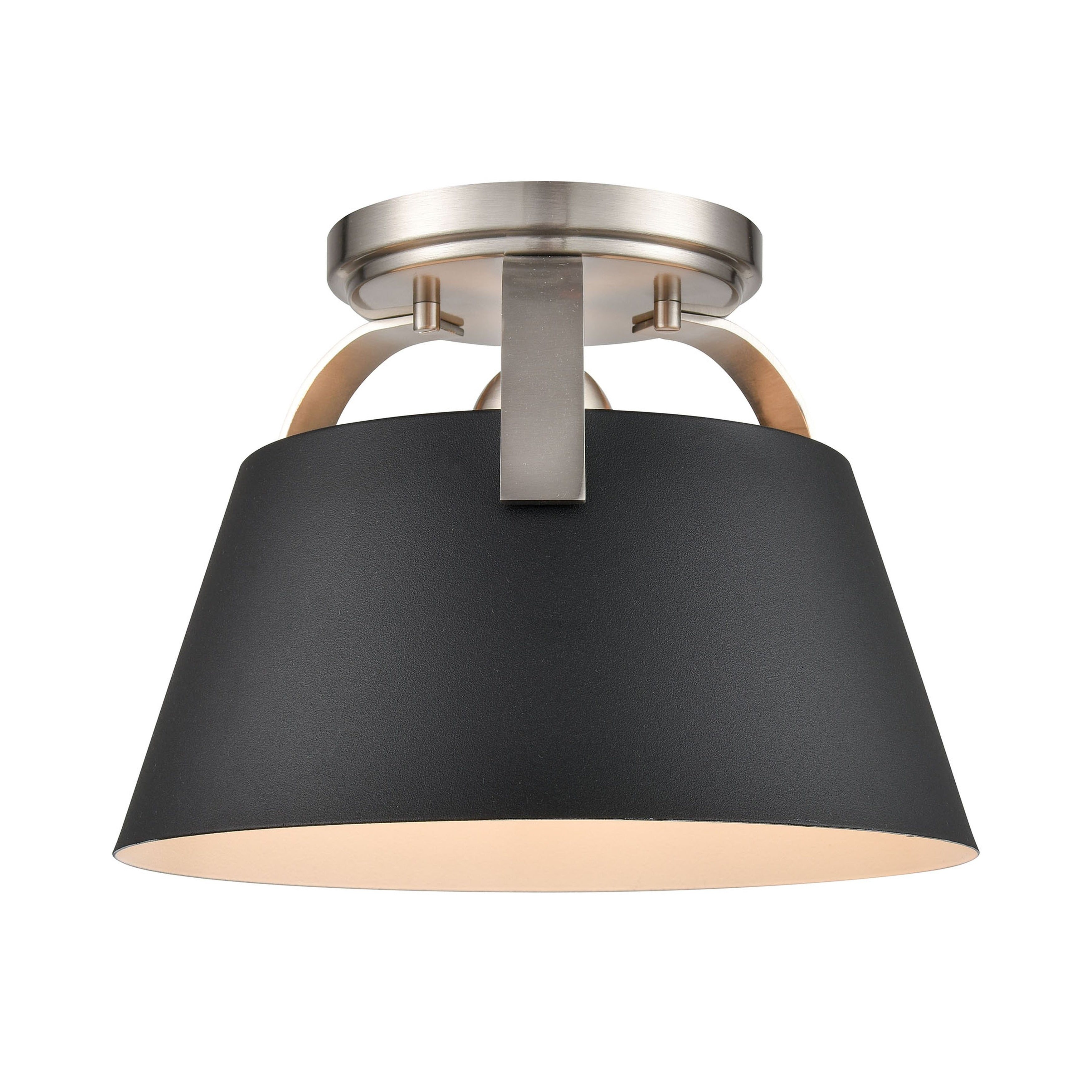 Atlas Lighting Jepson Metal Shade 9.5 Inch Wide Semi Flush Mount 9.5 Inch Wide