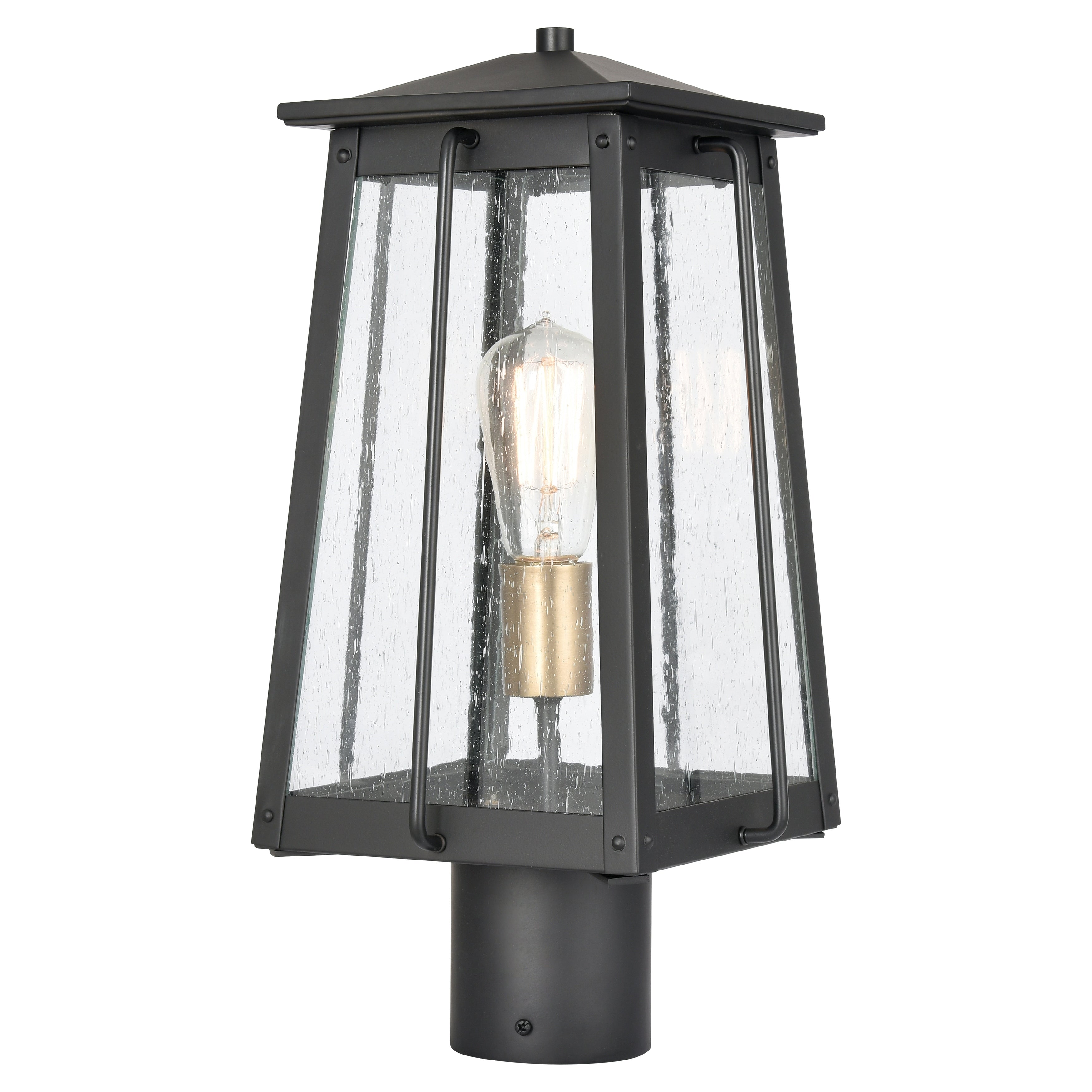 Atlas Lighting Kirkdale Aluminum Cage Outdoor Post Light 17 Inch Tall