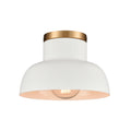Atlas Lighting Lewellen Metal Dome Shade Modern 10 Inch Wide Semi Flush Mount 10 Inch Wide