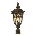 Atlas Lighting Logansport Aluminum And Water Glass Outdoor Post Light 21 Inch Tall