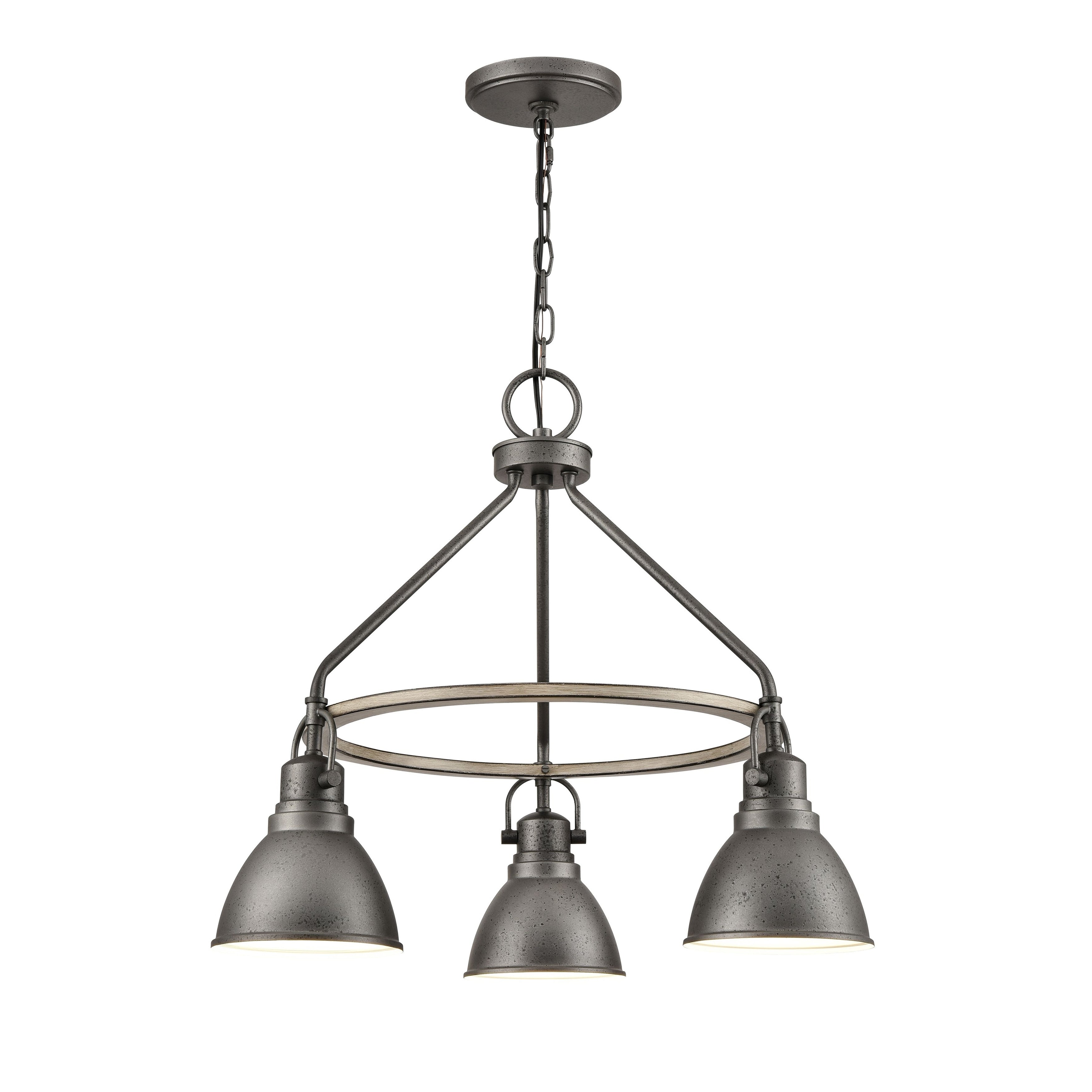 Atlas Lighting North Shore Metal Shade And 3 Bulb Outdoor Pendant