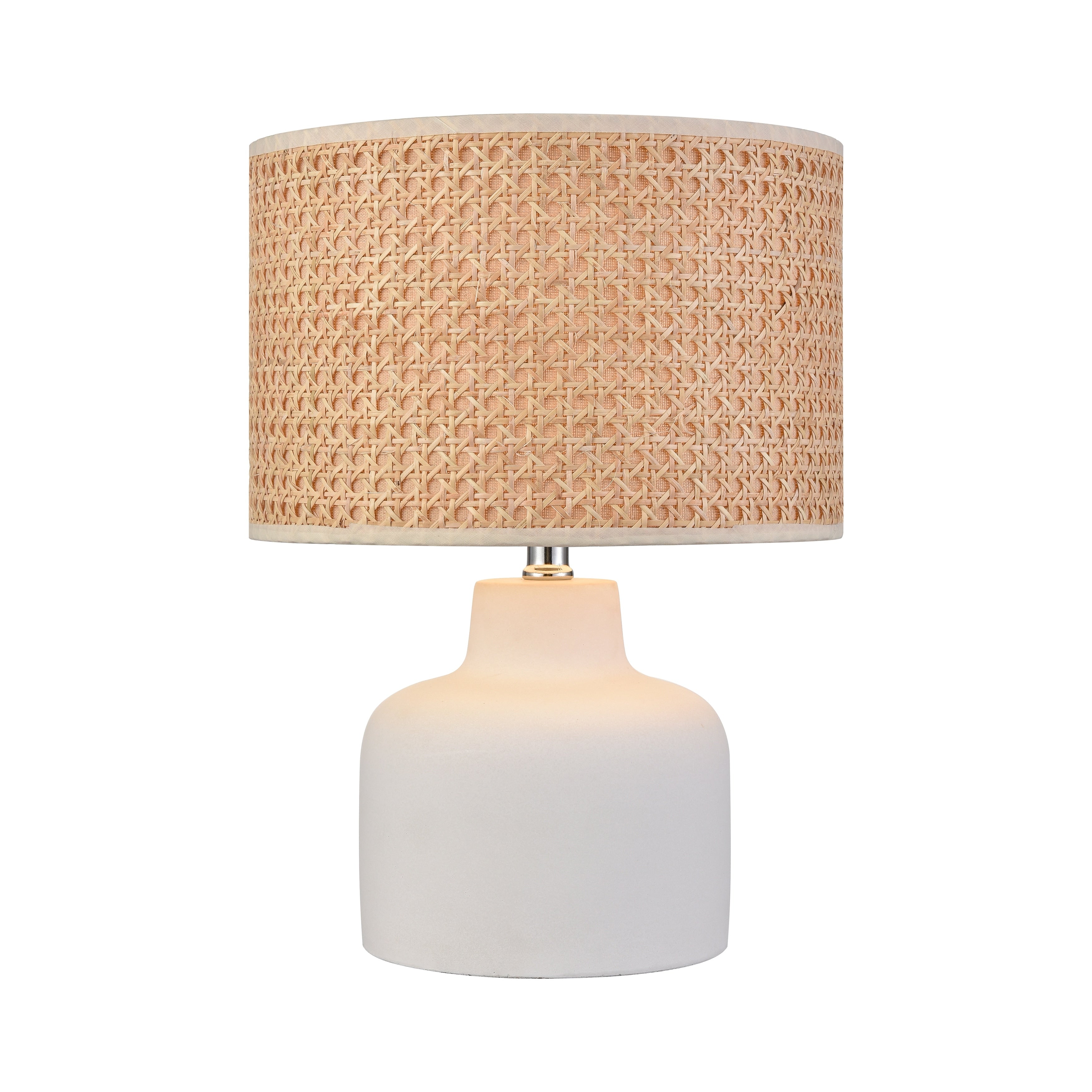 Atlas Lighting Rockport 17 High 1 Light Table Lamp Matte White