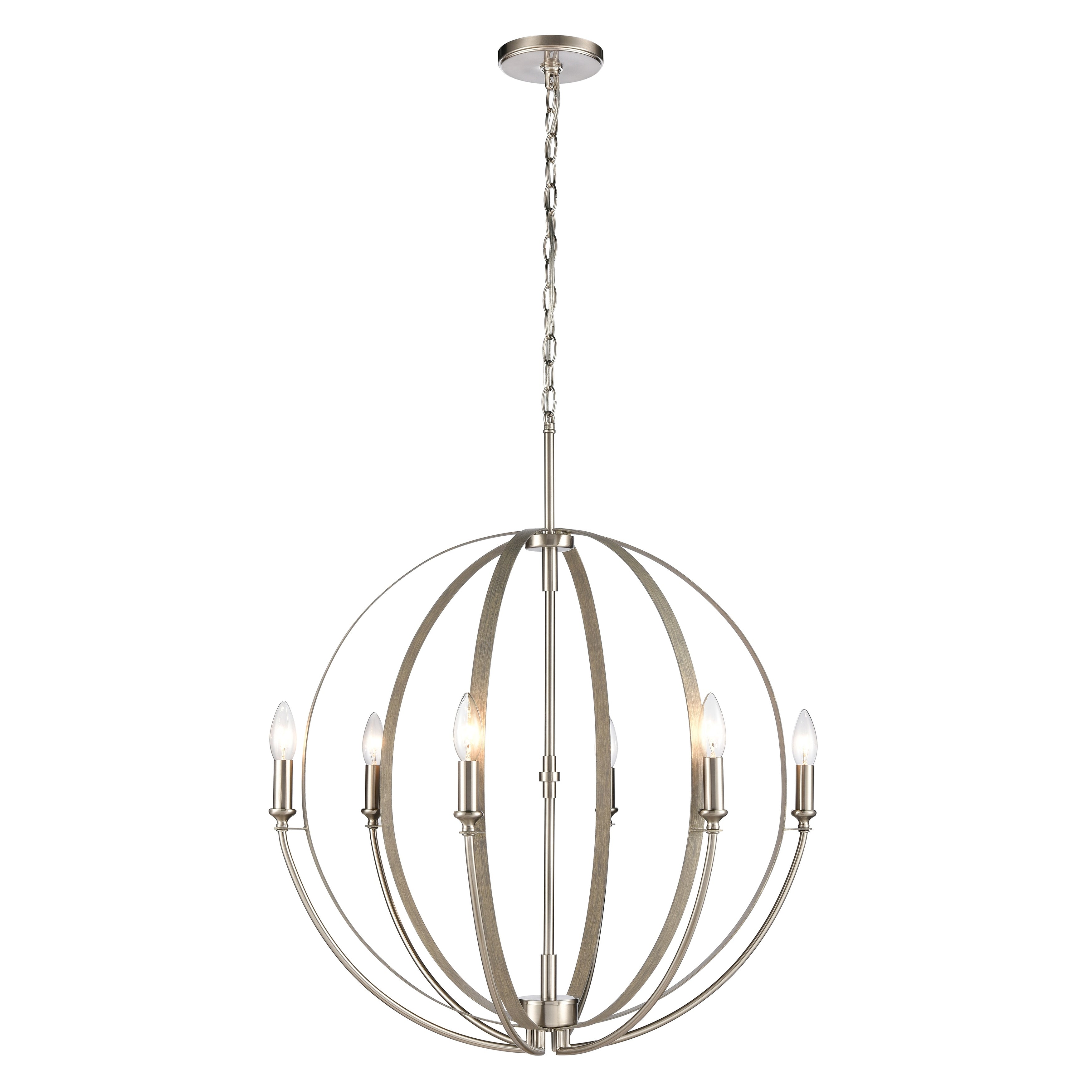 Atlas Lighting Rotunde Round Metal Abstract Chandelier