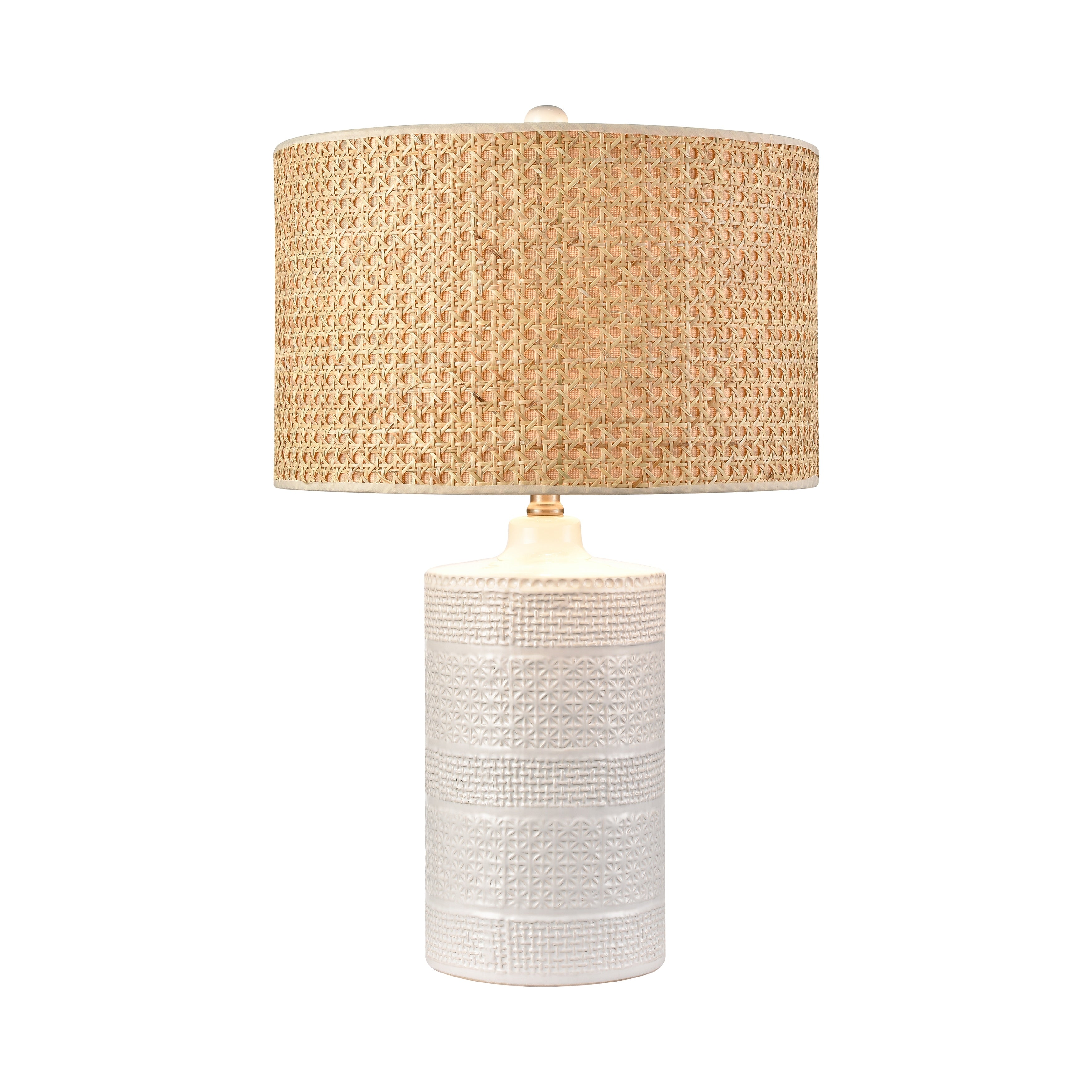 Atlas Lighting Seymour 24.5 High 1 Light Table Lamp White Glaze 24.5 Inch High