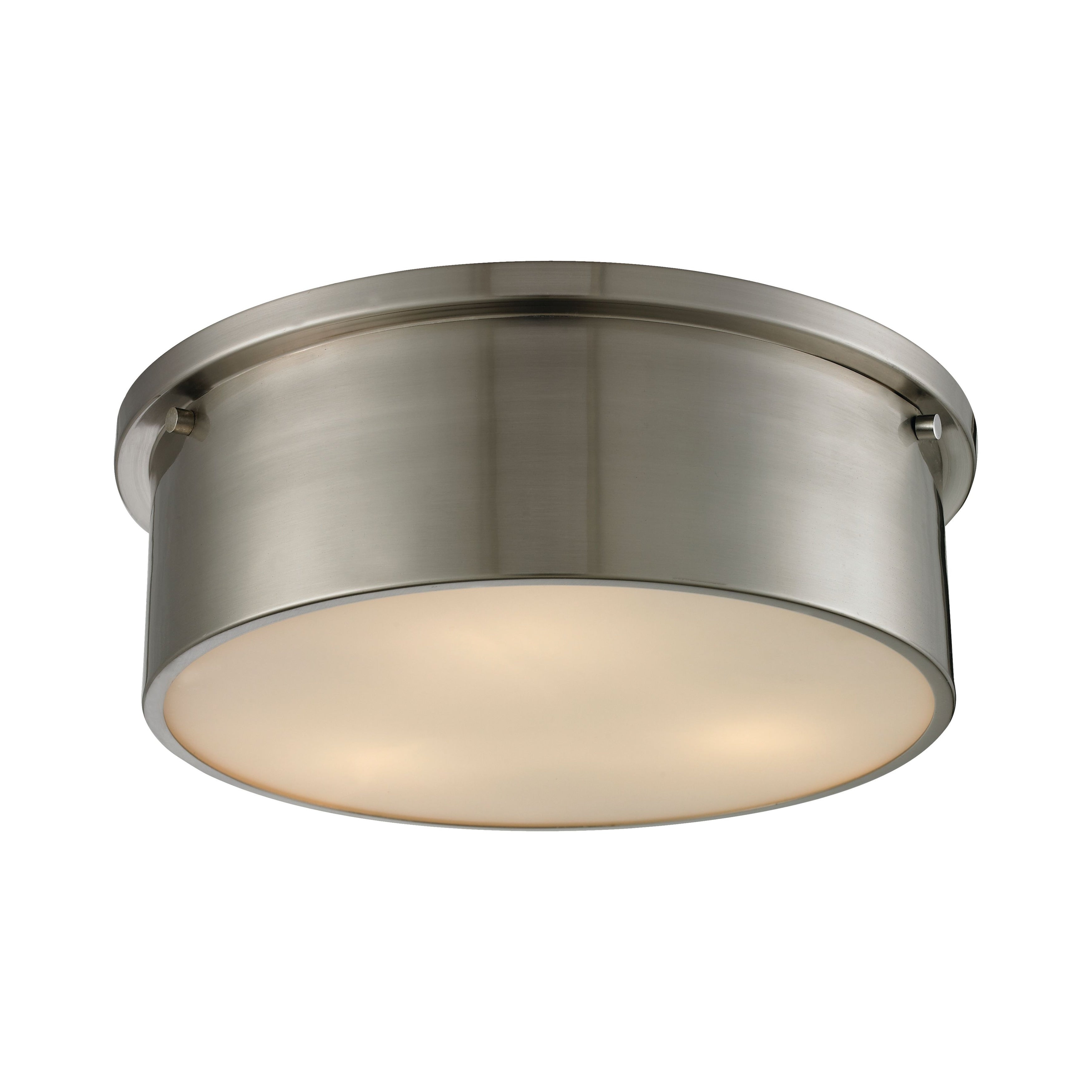 Atlas Lighting Simpson Frosted White Diffuser And Metal Flush Mount