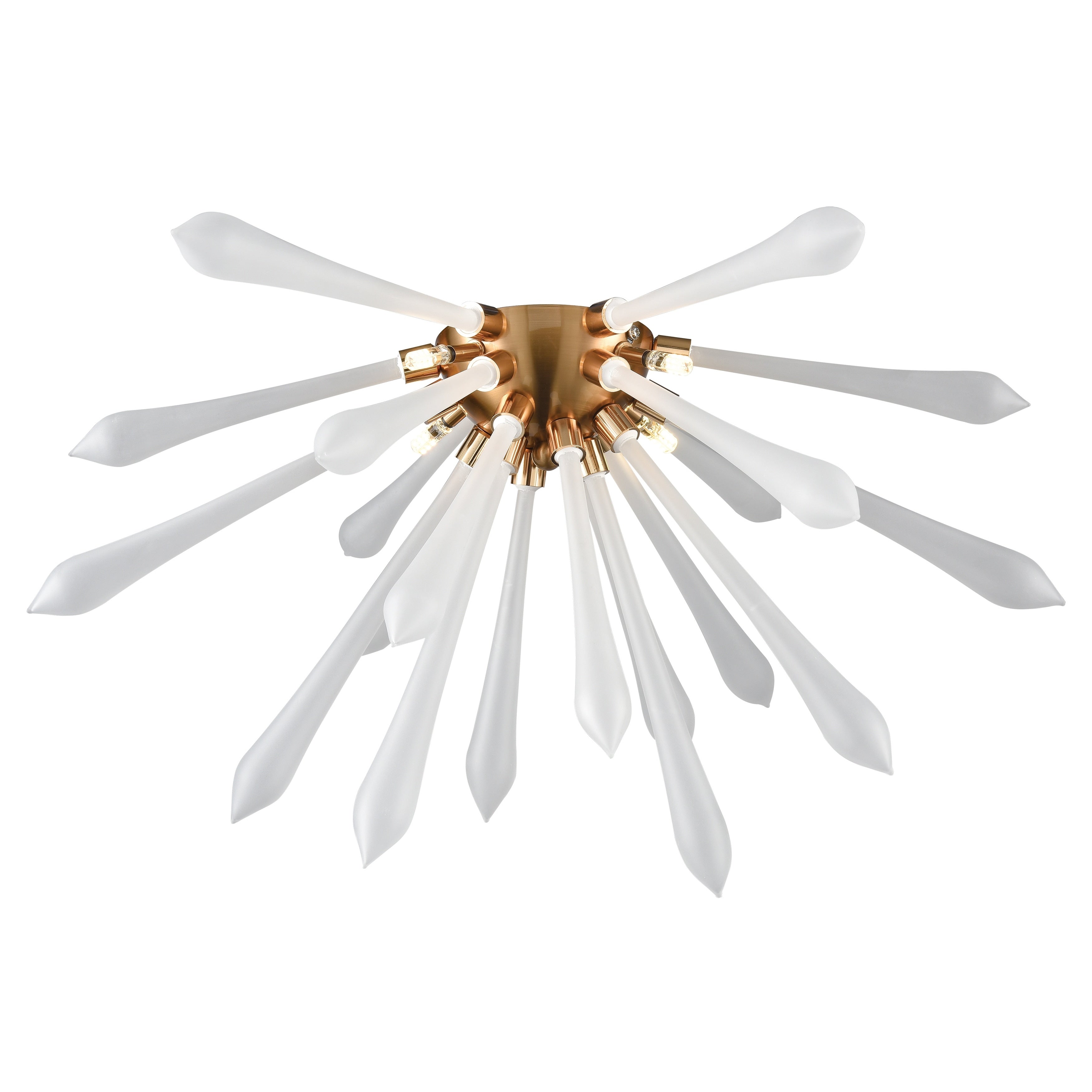 Atlas Lighting Spiritus Metal Led Starburst Flush Mount 24 Inch Wide