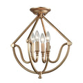 Atlas Lighting Stanton Open Metal Frame Semi Flush Mount 16 Inch Wide
