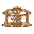 Atlas Lighting Structure Post And Beam Style 3 Light Semi Flush Mount 18 Inch Wide