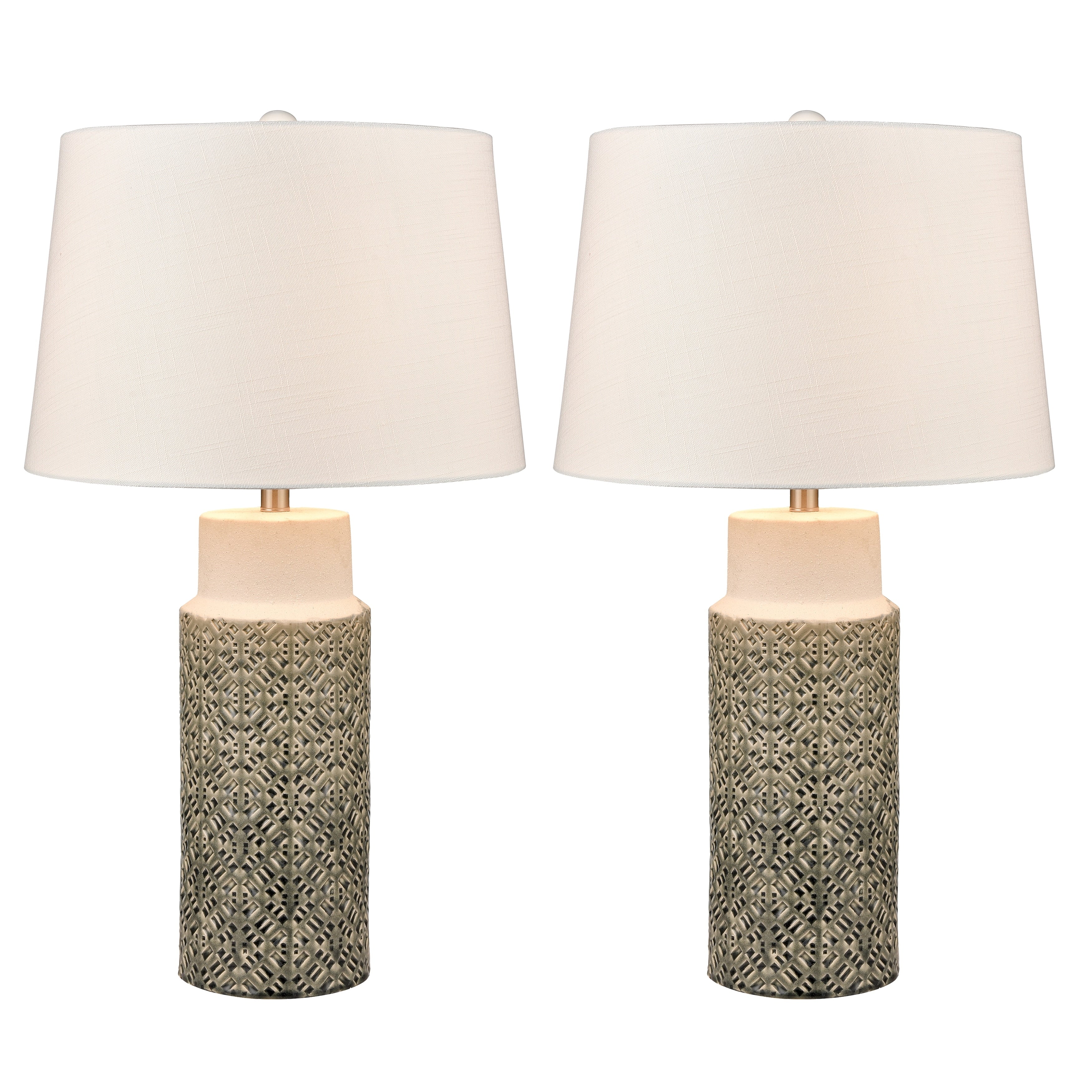 Atlas Lighting Tula 30 High 1 Light Table Lamp Set Of 2 Gray 30 Inch High