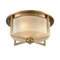 Atlas Lighting Vancourt Frosted Glass And Metal Flush Mount 15 Inch Wide