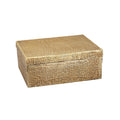 Atlas Linen Texture Square Aluminum Box