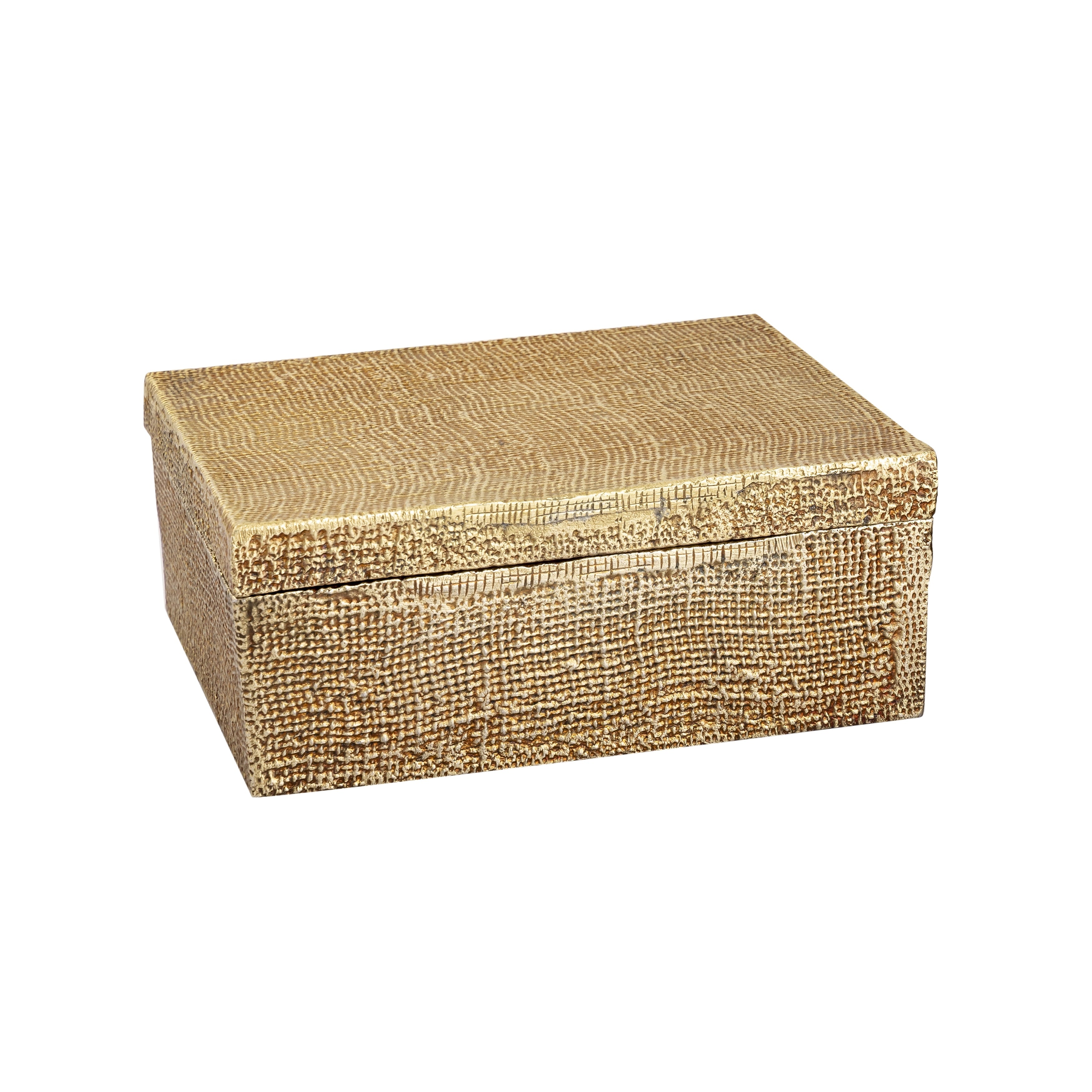 Atlas Linen Texture Square Aluminum Box